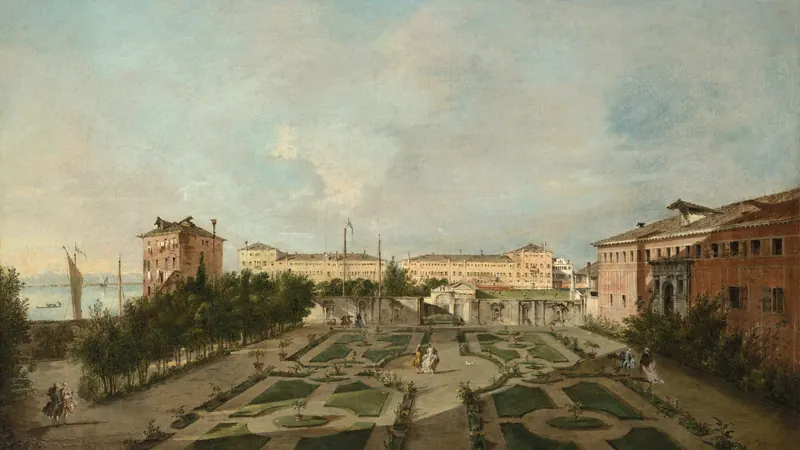 The Garden of Palazzo Contarini dal Zaffo by Francesco Guardi
