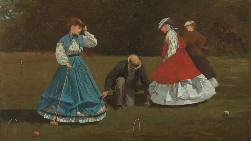 Croquet Scene by Winslow Homer