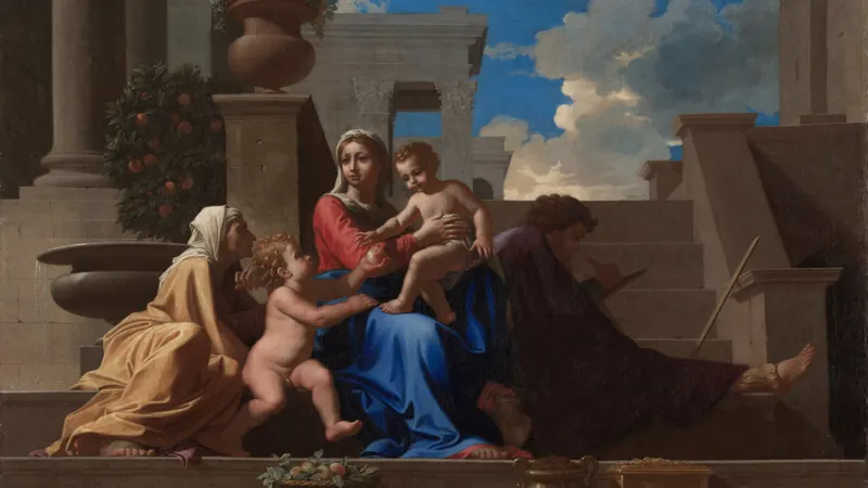 The Holy Family on the Steps by Nicolas Poussin