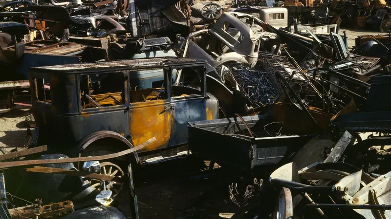 Russell Lee, Scrap and salvage depot, Butte, Montana, 1942 by Russell Lee