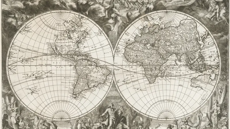 Novissima totius tarrarum orbis tabula, Auctore Hugonis Allardi by Hugo Allard, ca. 1628-1691; Publisher: Amstelodami : s.n., 1685?;