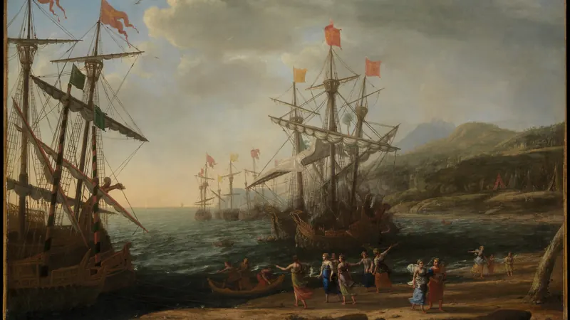 The Trojan Women Setting Fire to Their Fleet by Claude Lorrain (Claude Gellée)