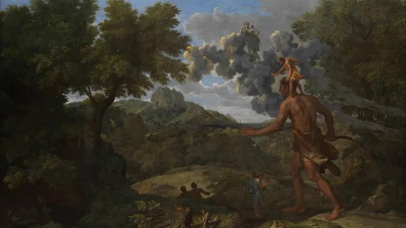 Blind Orion Searching for the Rising Sun by Nicolas Poussin