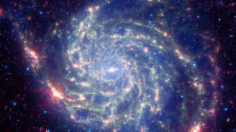 Spitzer Space Telescope View of Galaxy Messier 101 by NASA/JPL-Caltech/STScI