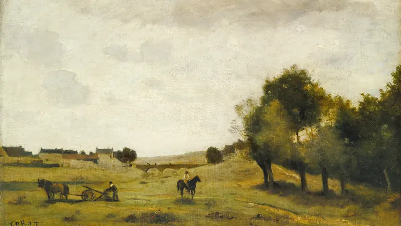 View near Epernon by Jean-Baptiste-Camille Corot