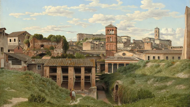 View of the Cloaca Maxima, Rome by Christoffer Wilhelm Eckersberg