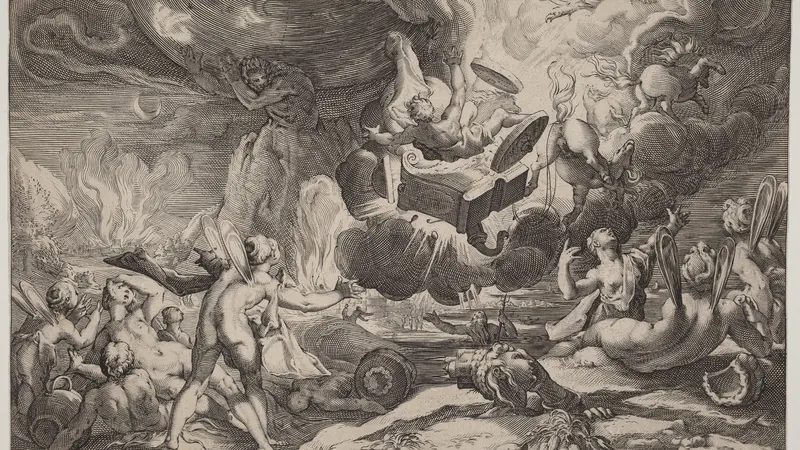 The Fall of Phaeton by Workshop of Hendrick Goltzius, after Hendrick Goltzius