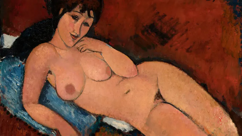 Nude on a Blue Cushion by Amedeo Modigliani