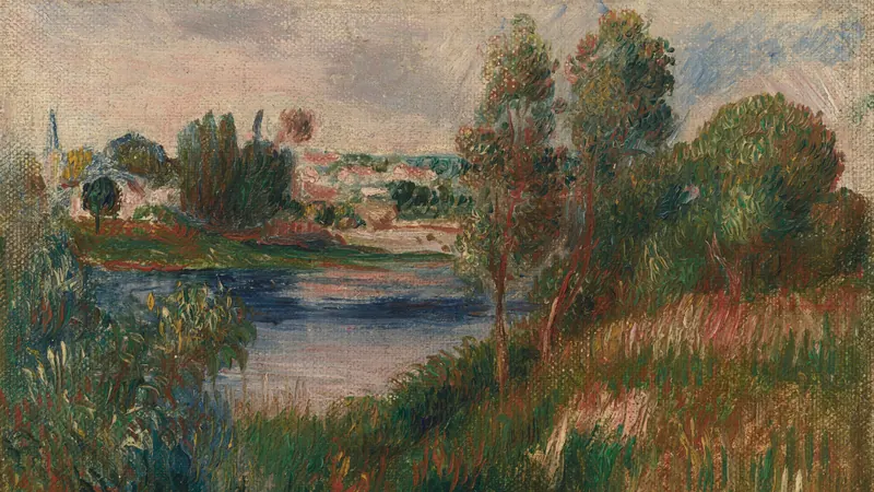 Landscape at Vétheuil by Auguste Renoir