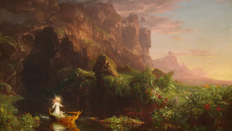 The Voyage of Life: Childhood by Thomas Cole