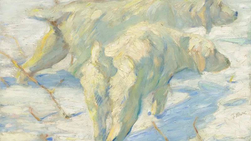 Siberian Dogs in the Snow by Franz Marc