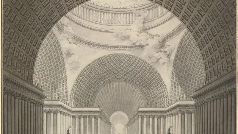 Perspective View of the Interior of a Metropolitan Church by Etienne-Louis Boullée