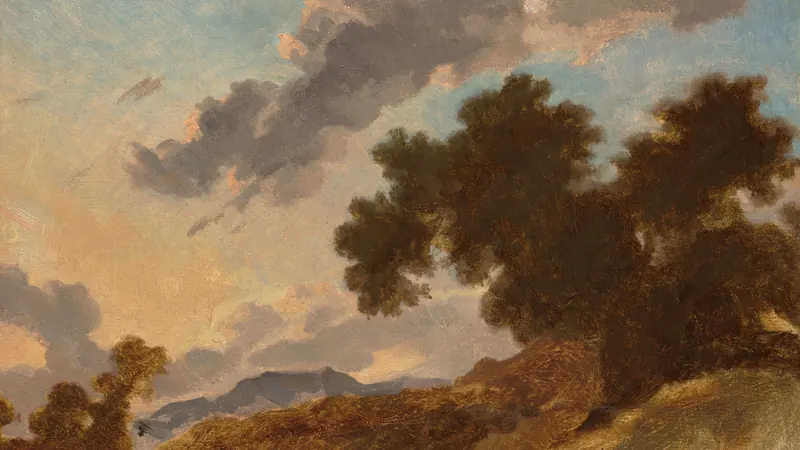 Mountain Landscape at Sunset by Jean Honoré Fragonard