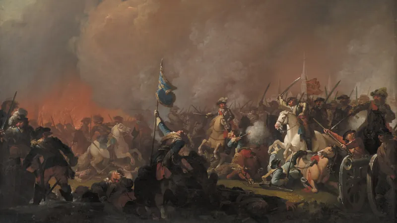 Udfaldet på Amager 1658 under Svenskekrigen 1657-60 by C.A. Lorentzen
