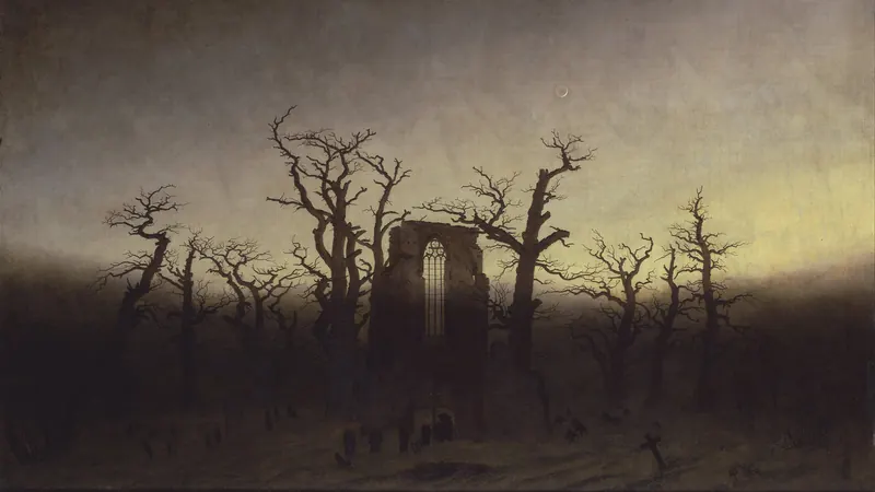The Abbey in the Oakwood by Caspar David Friedrich