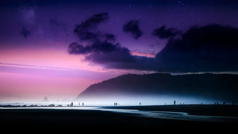 Cannon Beach Starry Sunset by Ernest Karchmit