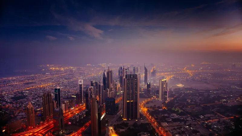 Dubai at sunrise by Piotr Chrobot