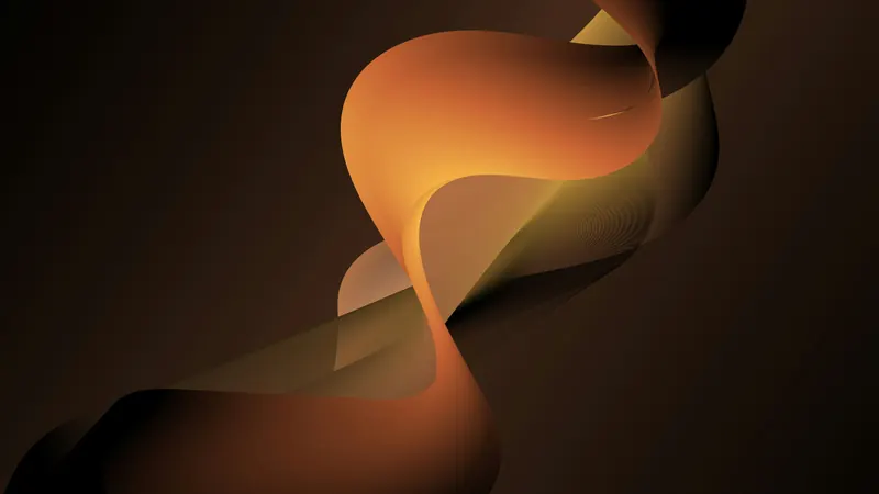 A brown and orange abstract background with curves by Visax