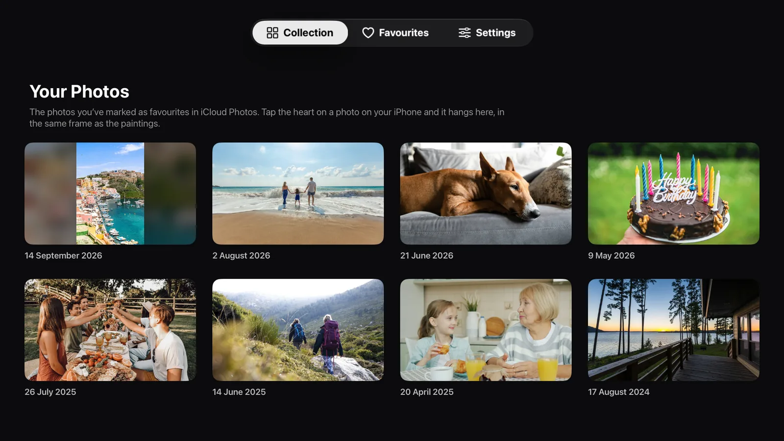 Your Photos, the favourites from iCloud Photos