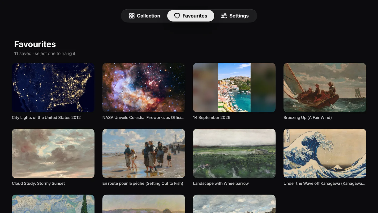 Favourites, on every Apple TV on your account
